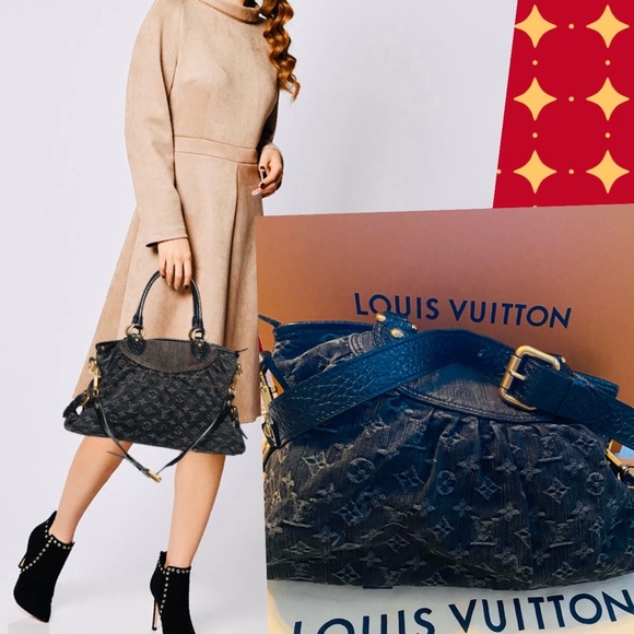 Louis Vuitton Monogram Denim Neo Cabby MM Tote - Picture 1 of 16
